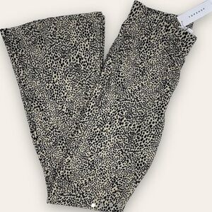 Topshop High Waisted Flares Cheetah Print